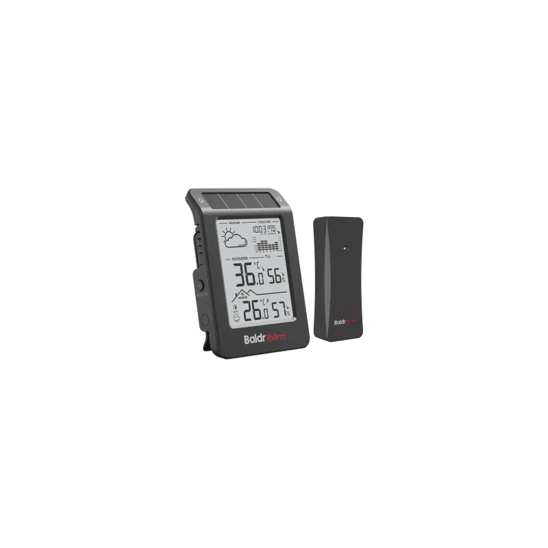 BALDRTHERM B0596WT2H2P-V1 Solar-Powered Weather Station (Black)